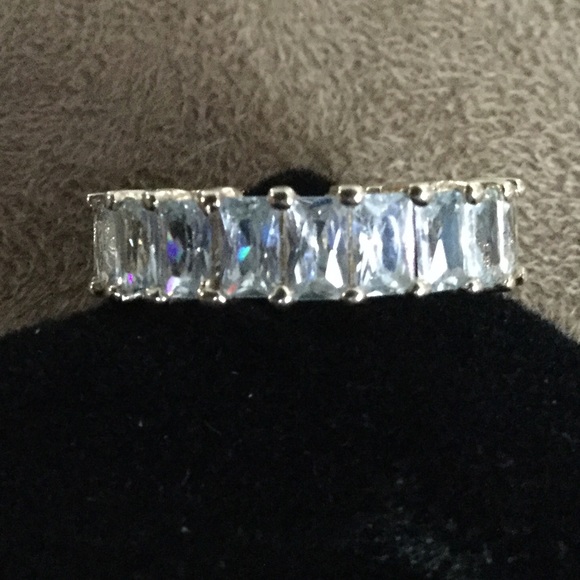 18K Gold-Plated Brass, Emerald Cut CZ Ring, New! - Picture 5 of 6